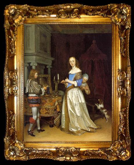 framed  TERBORCH, Gerard Lady at her Toilette atf, ta009-2